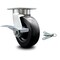 Service Caster 6 Inch Kingpinless Polyolefin Wheel Swivel Caster with Brake and Swivel Lock SCC SCC-KP30S620-POR-SLB-BSL - alternate 1